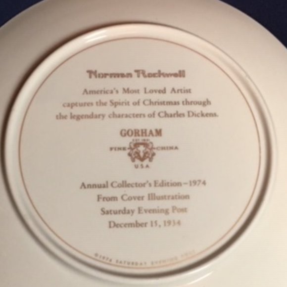 Vintage Norman Rockwell 1974 Collectable Plate “ God Bless Us Every One” - Picture 5 of 9